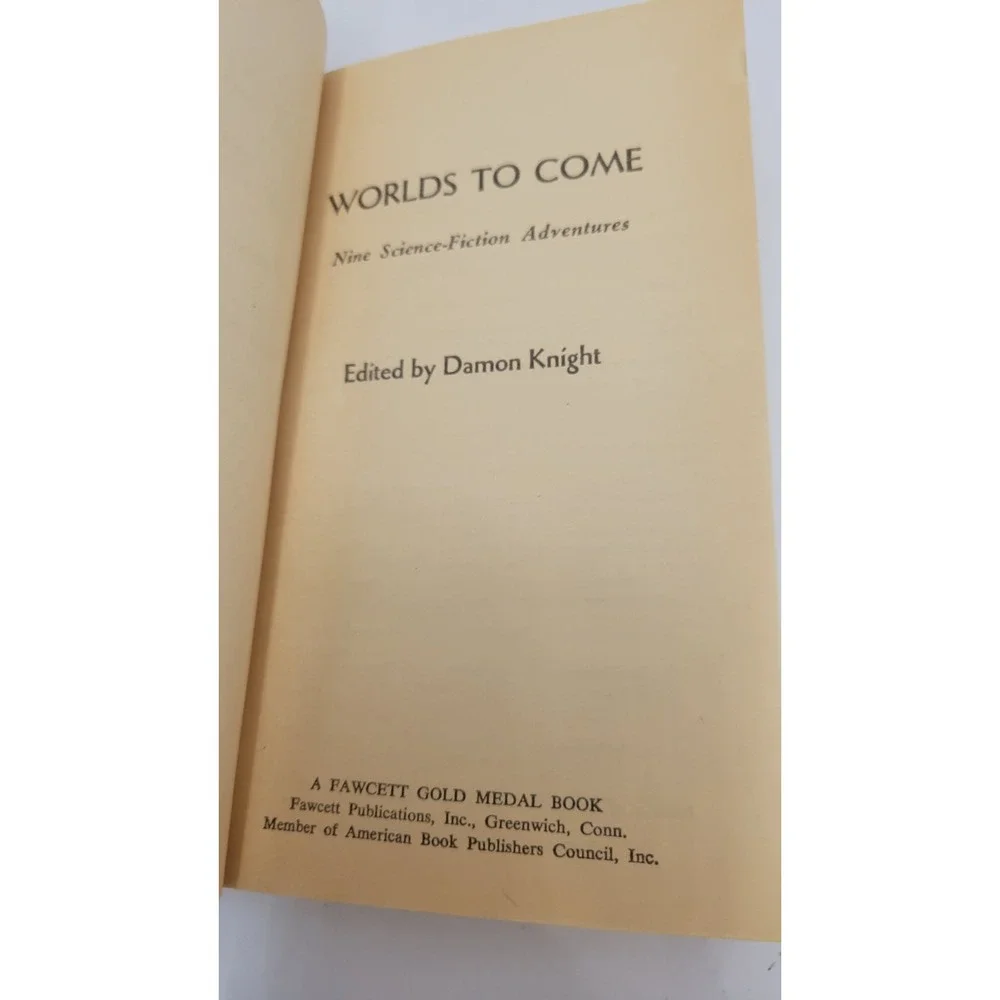 Worlds to Come Damon Knight 1968 Fawcett Gold Medal R1942 Sci-Fi Paperback